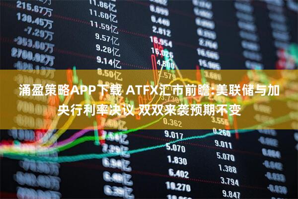涌盈策略APP下载 ATFX汇市前瞻:美联储与加央行利率决议 双双来袭预期不变